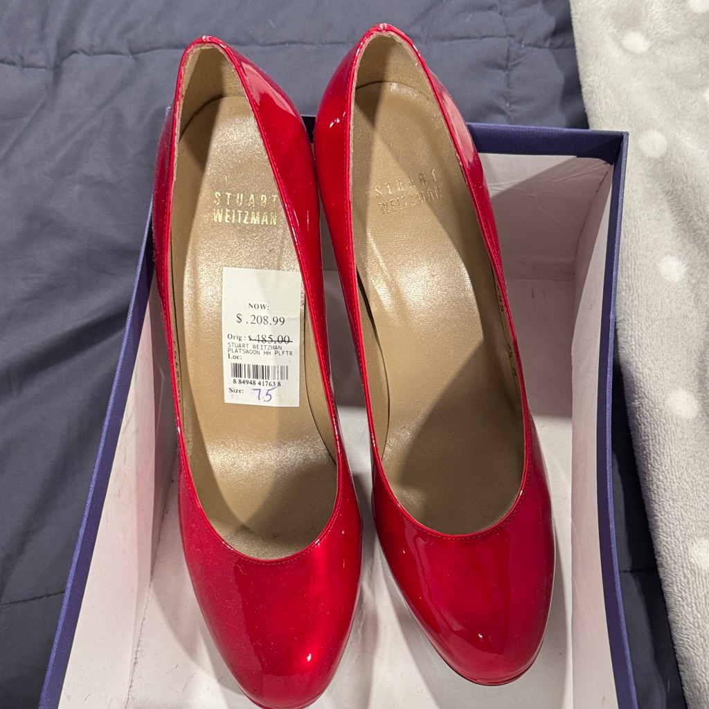 Stuart Weitzman Glossy Red Heels